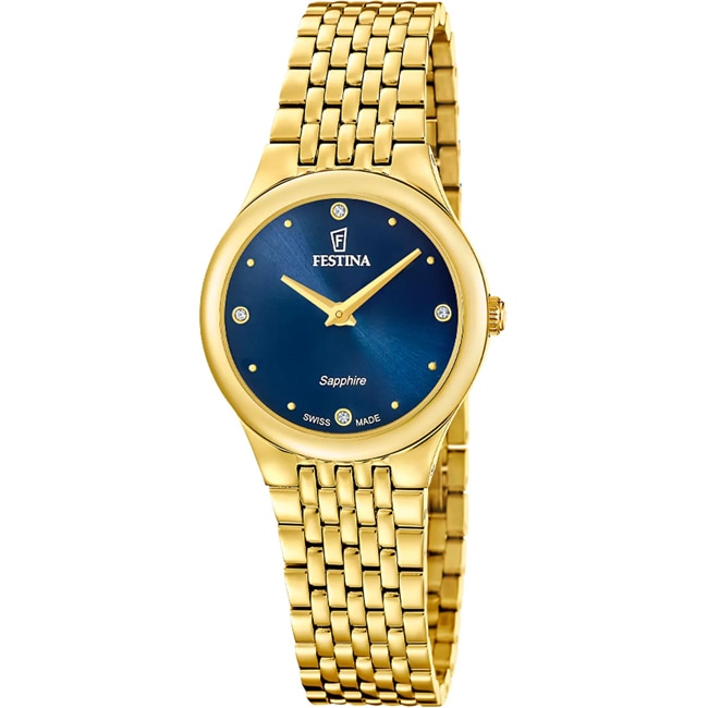 Festina Swiss Grace Doré / Bleu 29mm - F20098/3