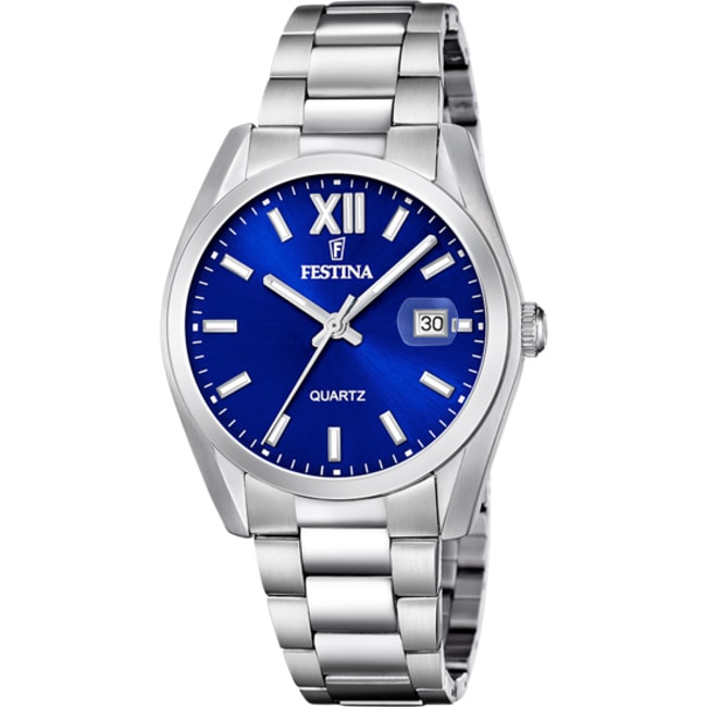 Festina Classic Date Silvery / Blue 40mm - F20707/4