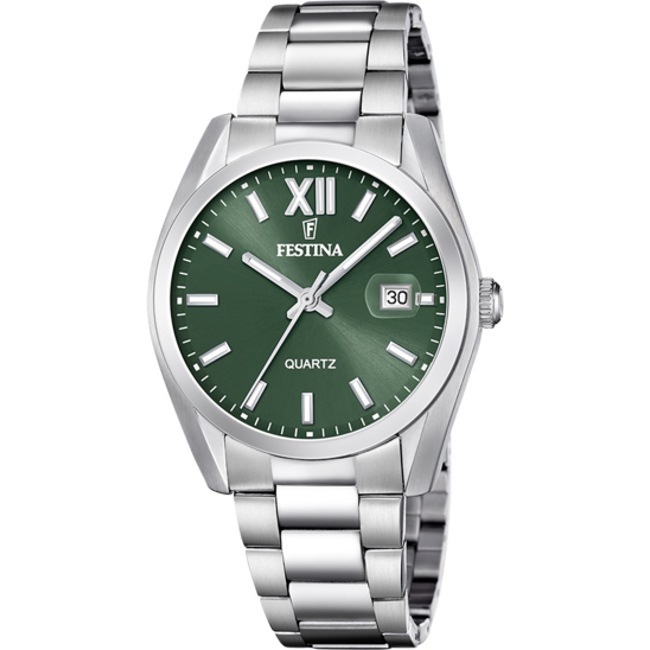 Festina Classic Date Silvery / Green 40mm - F20707/5