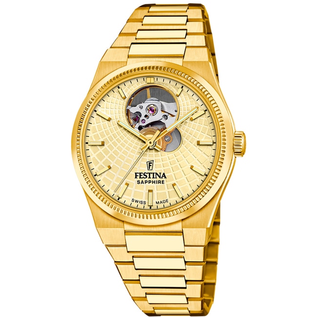 Festina Swiss Rivé Open Heart 35 Goldig - F20064/2