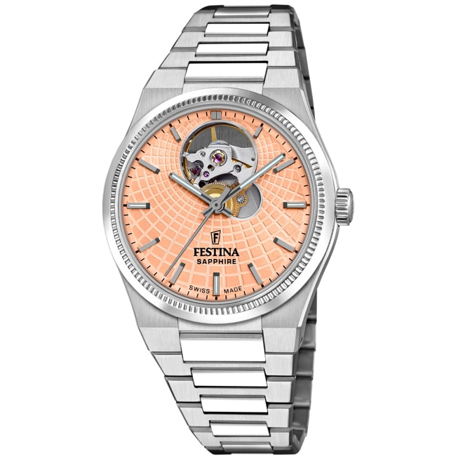 Festina Swiss Rivé Open Heart 35 Argenté / Rose - F20054/9