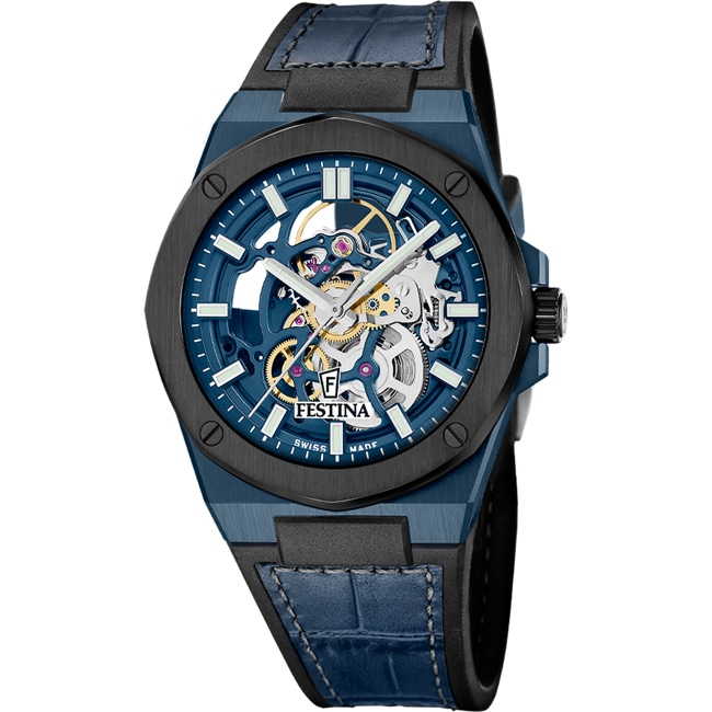 Festina Swiss Vallée Skeleton Bleu - F22011/1