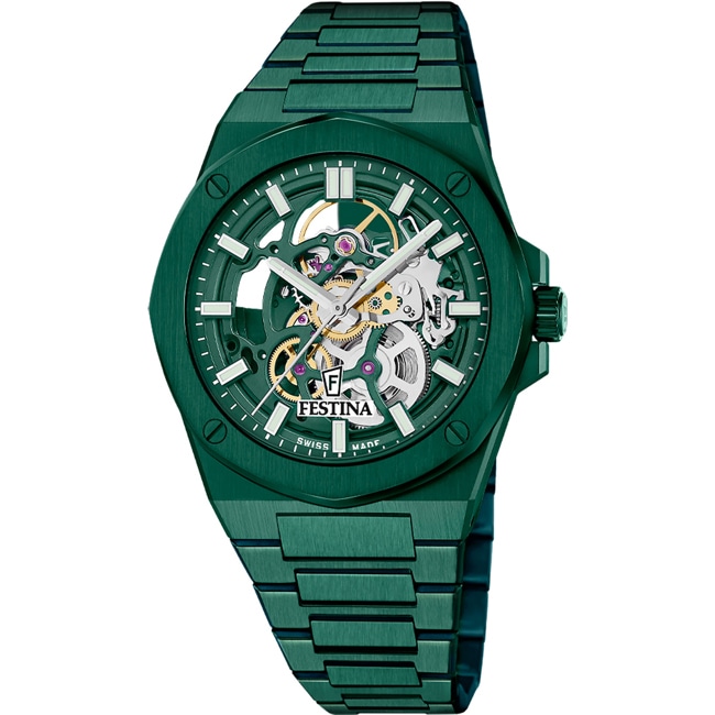 Festina Swiss Vallée Skeleton Grün - F22012/1