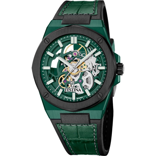 Festina Swiss Vallée Skeleton Grün - F22013/1