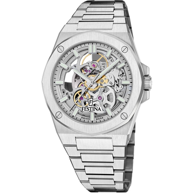 Festina Swiss Vallée Skeleton Silbrig  - F22006/1