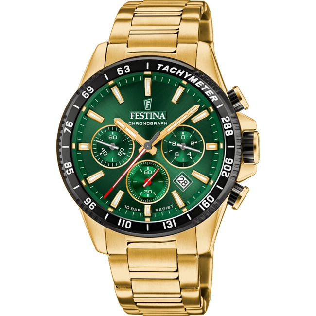 Festina Timeless Chrono Gold / Green - F20634/4