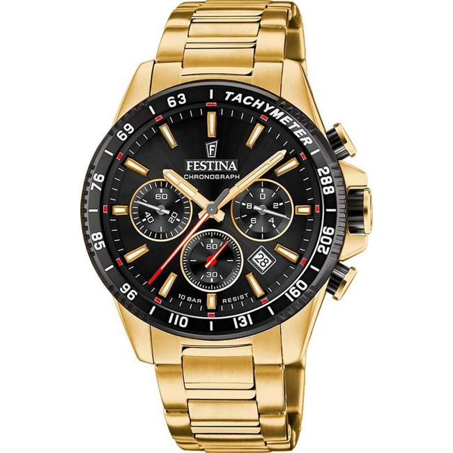 Festina Timeless Chrono Gold / Black Festina Timeless Chrono Gold / Black - F20634/5