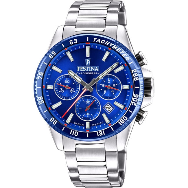 Festina Timeless Chrono Argenté / Bleu - F20560/3
