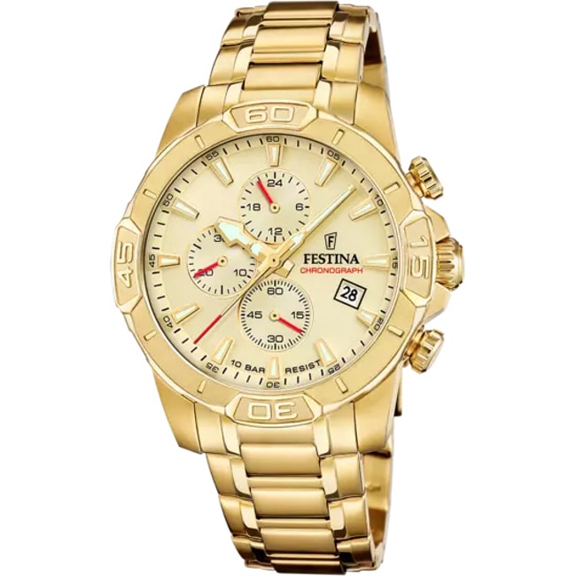 Festina Timeless Chronograph Golden 45mm - F20705/2