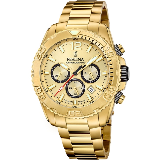 Festina Timeless Chronograph Goldtone 45mm - F20684/1