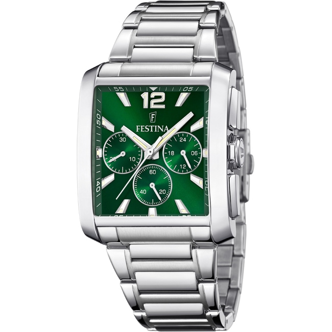 Festina Timeless Chronograph 38 Silver / Green - F20635/3