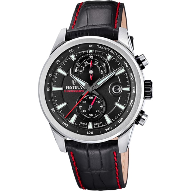 Festina Timeless Leder Chronograph 44mm - F20695/6