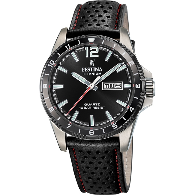 Festina Titanium Day Leather Date 43mm - F20699/4