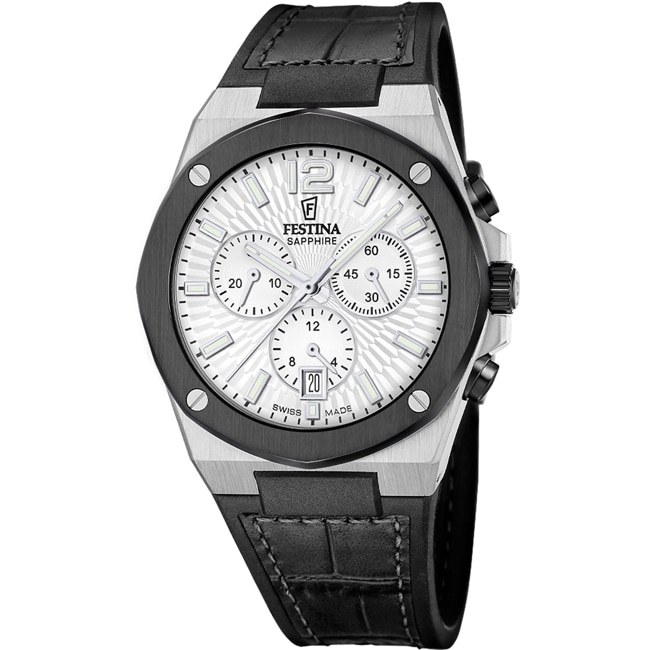 Festina Swiss Vallée Chronographe Argenté / Noir - F22003/1