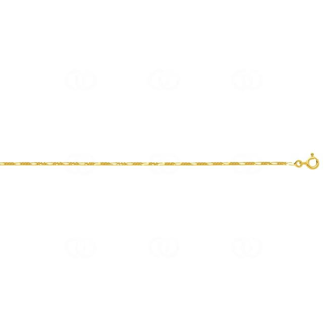 Chaîne pour cheville figaro or jaune 750/18 ct 1.3mm - 528.14CH-25