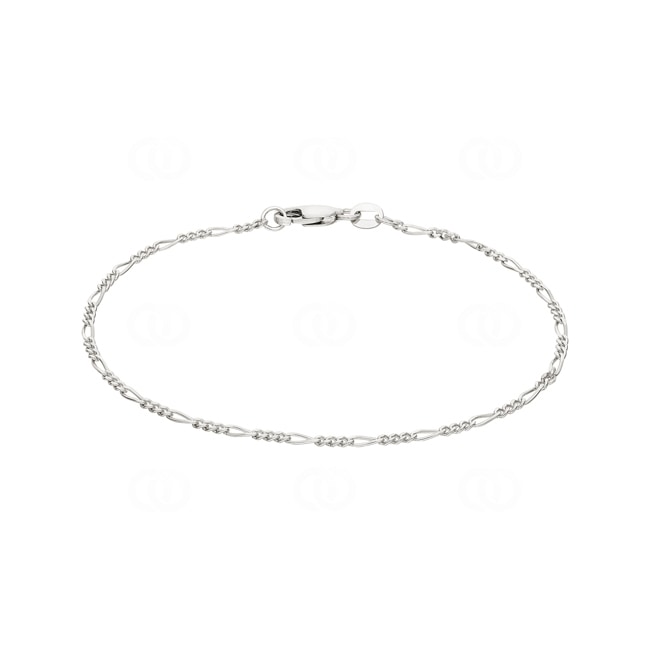 Bracelet figaro or gris 750/18 ct 1.8mm - 1271.03973/1900