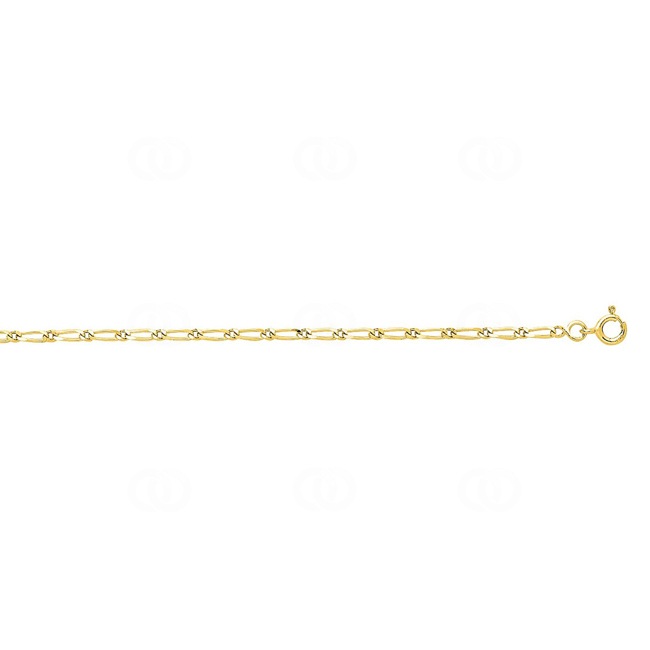 Figarokette 1+1 750/18 K Gelbgold 2mm - 524.2