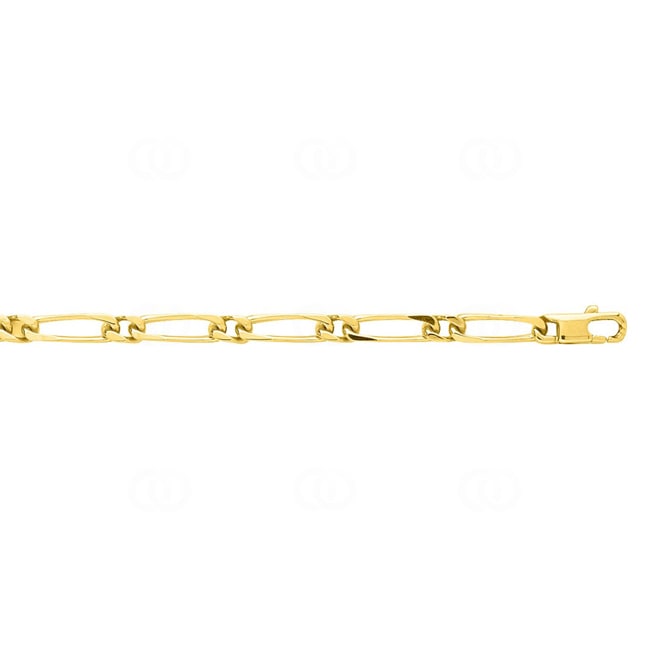 Collier figaro 1+1 or jaune 750/18 ct 4mm - 524.4