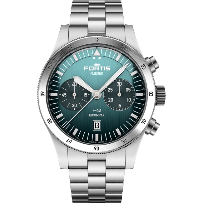 Fortis Flieger F-43 Bicompax Petrol - F4240008