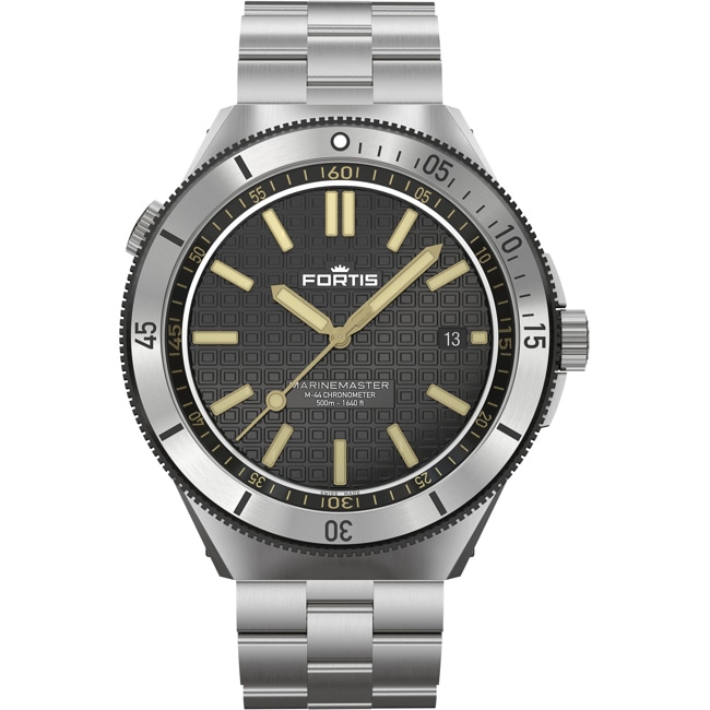 Fortis Marinemaster M-44 Chronometer Black Resin Block Bracelet - F8120018