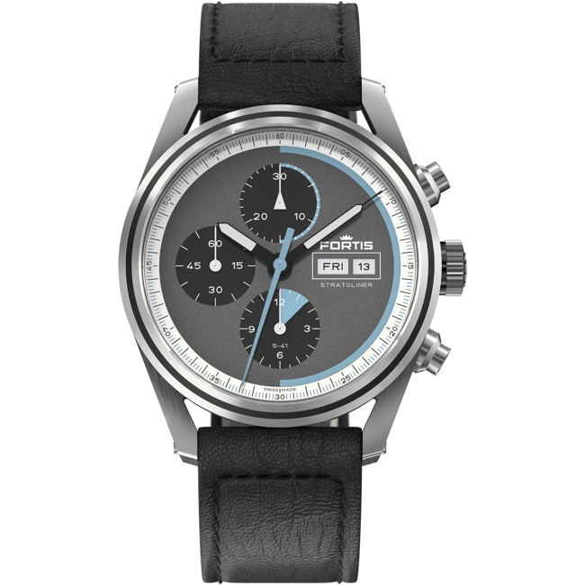 Fortis Stratoliner S-41 Cosmic Gray Aviator Strap Fortis Stratoliner S-41 Cosmic Gray Aviator Strap - F2340016