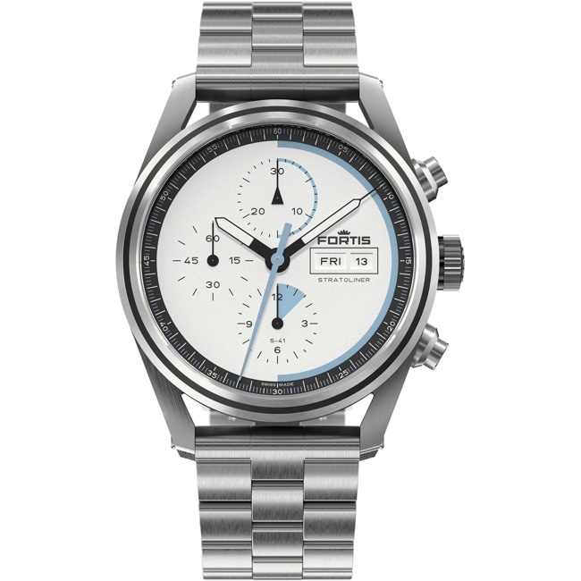 Fortis Stratoliner S-41 White Dust Block Bracelet Fortis Stratoliner S-41 White Dust Block Bracelet - F2340006