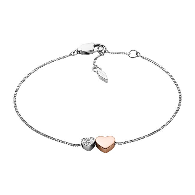 Fossil Bracelet Vintage Two Tone Hearts - JF03095998