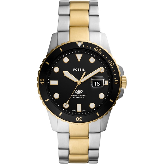 Fossil Blue Diver Date Bicolor / Schwarz 42mm - FS5951