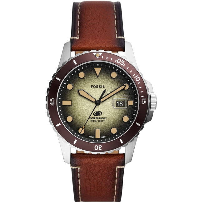 Fossil Blue Diver Date Brown / Yellow 42mm - FS5961