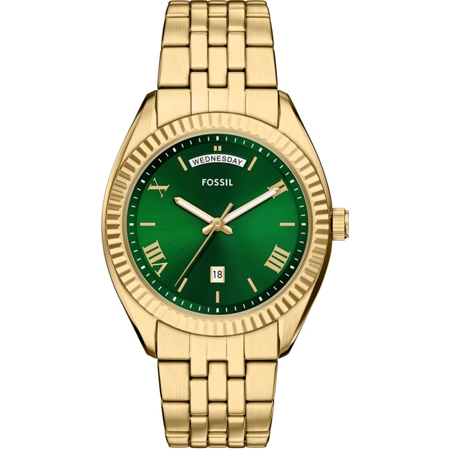 Fossil Campbell Day Date Gold / Green - FS6142