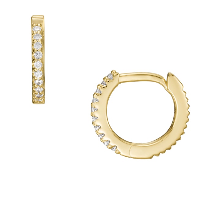 Fossil Creolen-Ohrringe Ellis All Stacked Up Goldig klein - JFS00630710