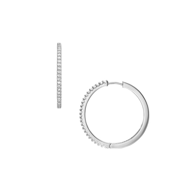 Fossil Hoop earrings Ellis All Stacked Up Silvery - JA7274040
