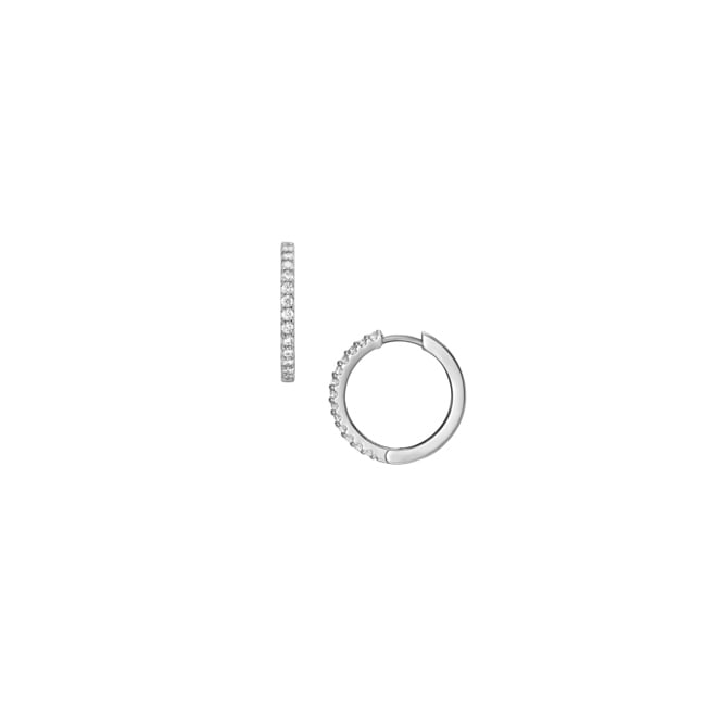 Fossil Hoop earrings Ellis All Stacked Up small Silvery - JF04802040