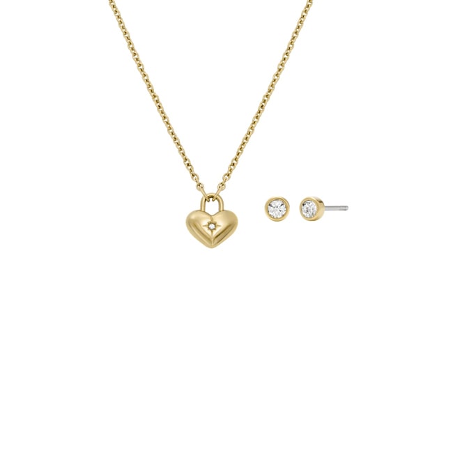 Fossil Damen Schmuckset Heart Goldig - JF04881SET