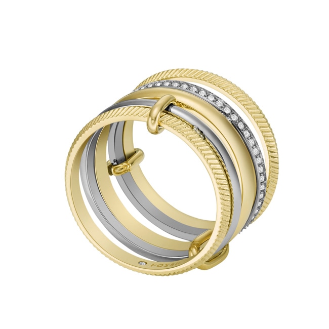 Fossil Ring All Stacked Up - JF04592998