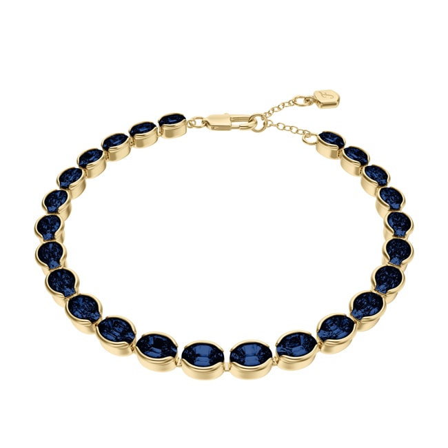 Fossil Ellis Armband Pave Glitz Messing Blau - JA7345710