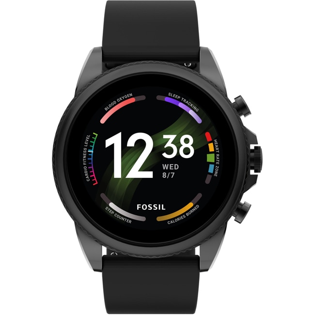 Fossil Gen 6 Smartwatch HR Silicone noir 44 - FTW4061