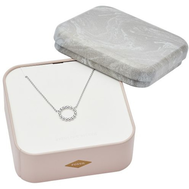 Fossil Halskette Silber - JFS00450040