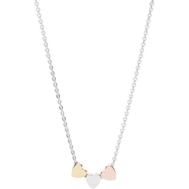 Fossil Necklace Sterling Silver Mother's Day Heart - JFS00400998