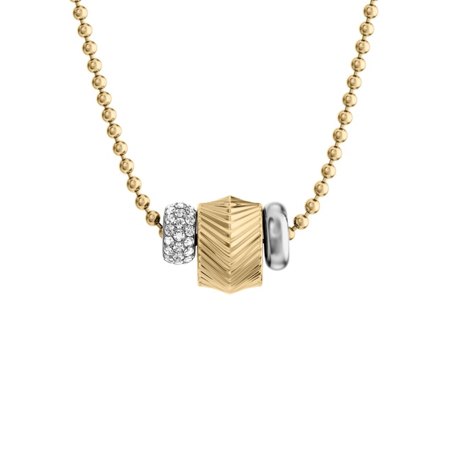 Fossil Harlow Collier Pendentif Rondelles Bicolore - JF04993998