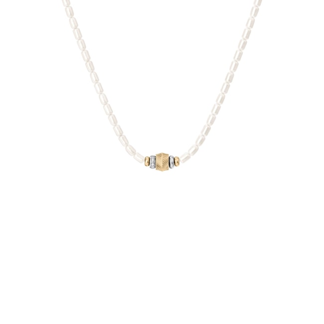 Fossil Harlow Collier Pendentif Rondelles Blanc - JF04992998