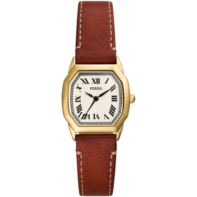 Fossil Harlow Leder Braun Goldig / Beige - ES5364