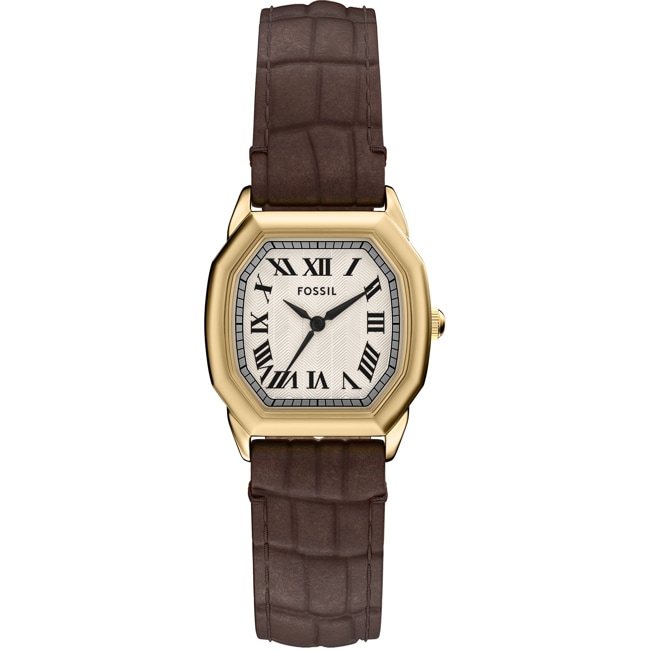 Fossil Harlow Cuir Brun Doré / Beige - ES5426