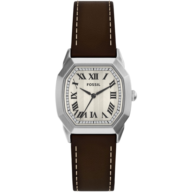 Fossil Harlow Leder Braun / Silbrig & Beige 33mm - FS6214