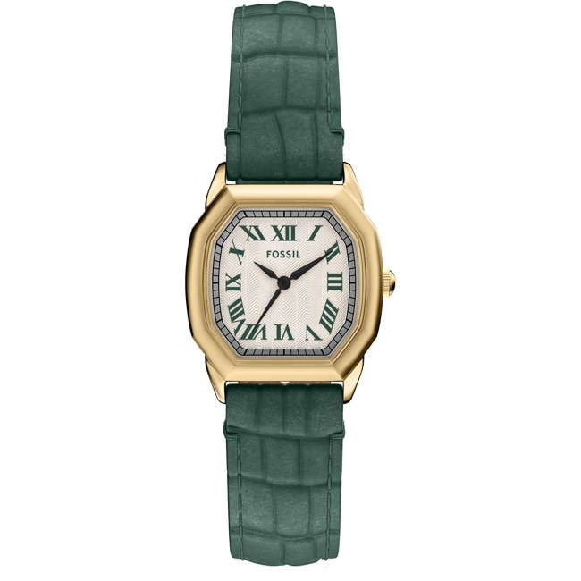 Fossil Harlow Leder Grün Goldig / Beige - ES5427