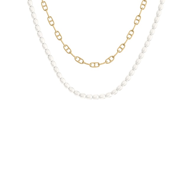 Fossil Heritage Pearl D-Link mehrreihige Halskette - JA7321710