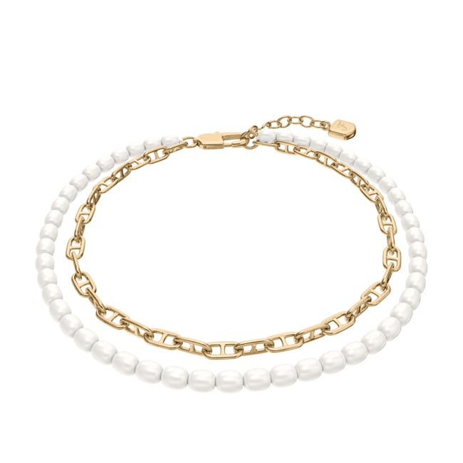 Fossil Heritage Pearl D-Link mehrreihiges Armband - JA7322710