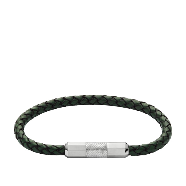 Fossil Knox Bracelet en cuir Knurled Texture Vert - JF04919040