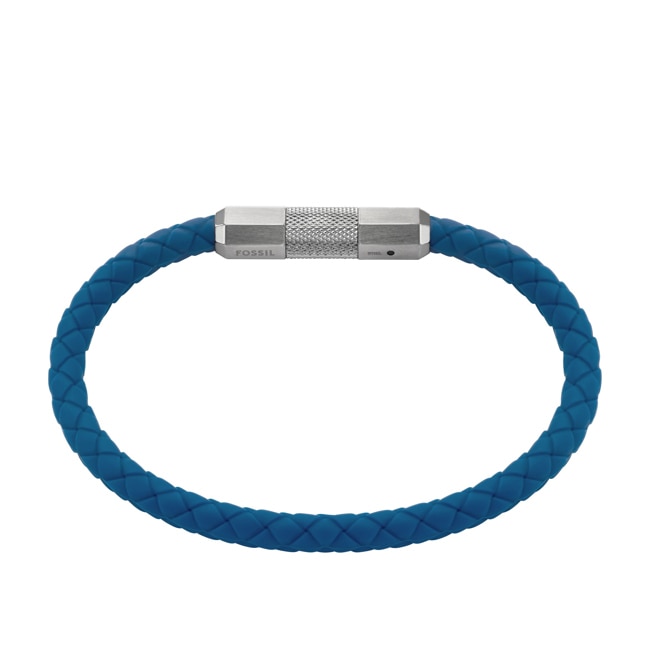 Fossil Knox Silikonarmband Knurled Texture Blau - JF04885040
