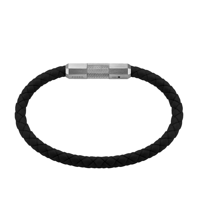 Fossil Knox Bracelet en silicone Knurled Texture Noir   - JF04884040